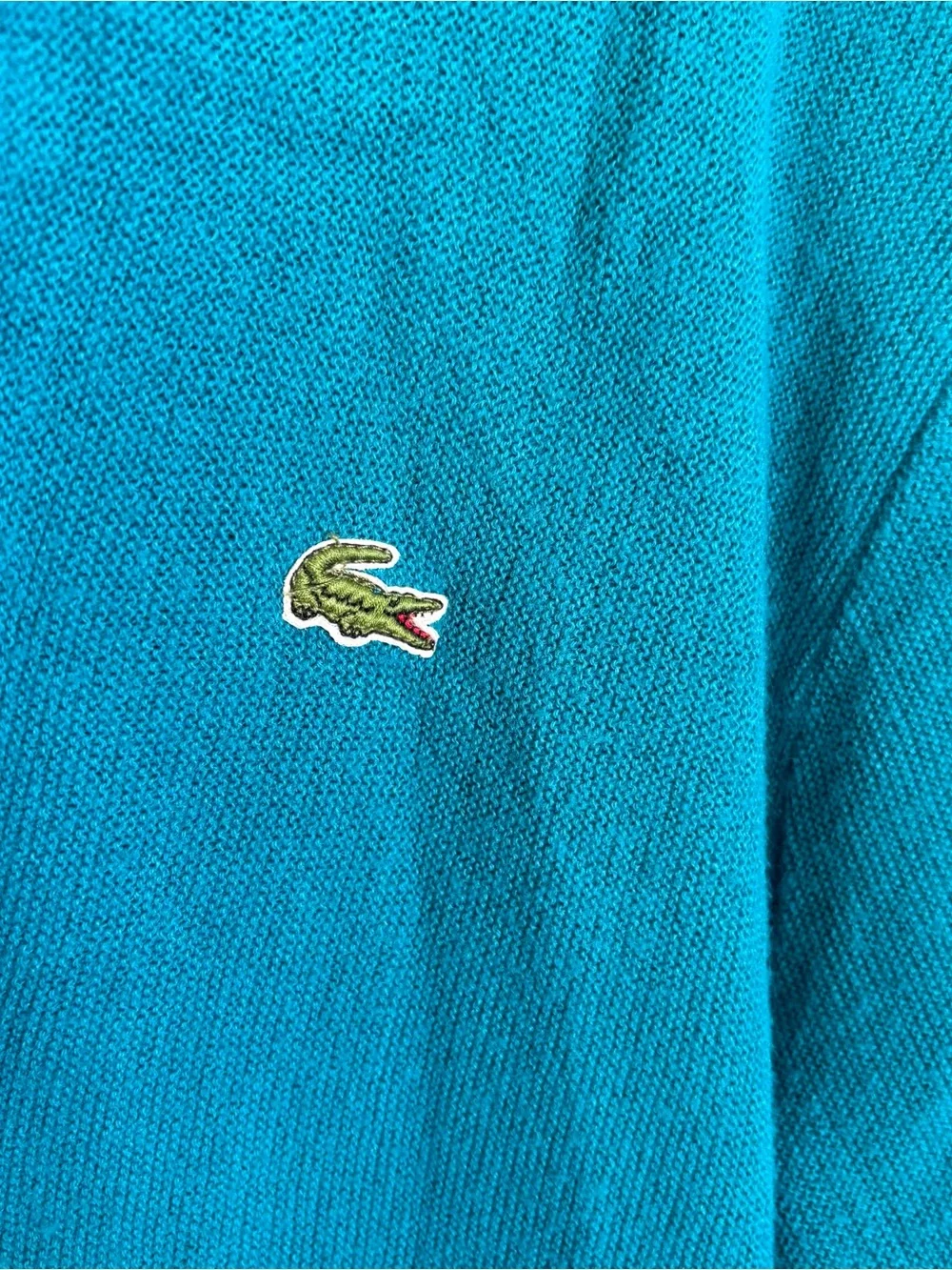 Vintage Izod Lacoste Sweater Men's Large Green Orlon Acrylic Cardigan USA 80s